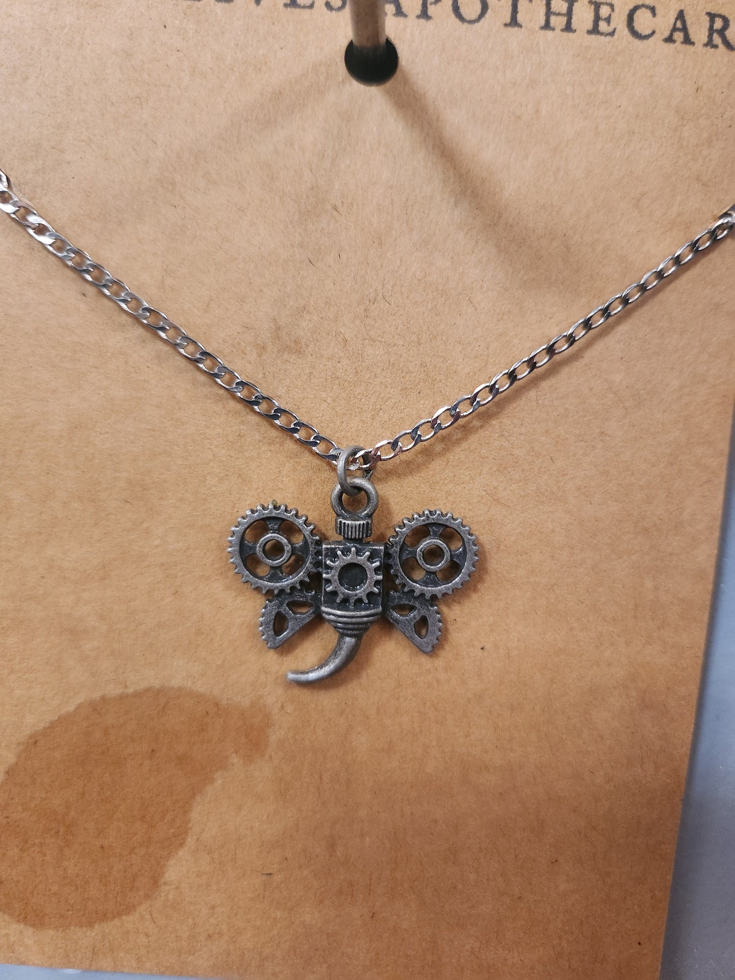 Steampunk Small Silver Dragonfly