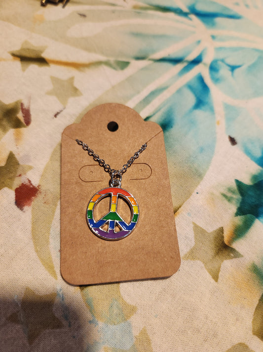 Rainbow Peace necklace